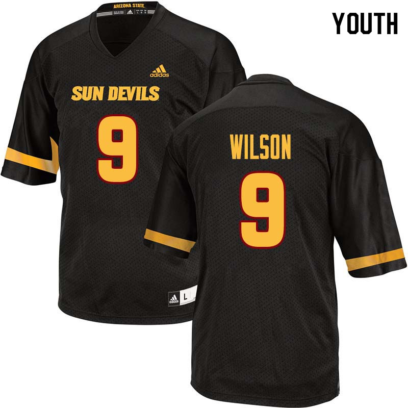 Youth #9 Jay Jay Wilson Arizona State Sun Devils College Football Jerseys Sale-Black - Click Image to Close